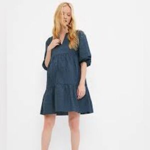 Gap Maternity Puff Sleeve Tiered Dress